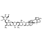 CAS 登录号：87741-80-8， (2aR,4aS,6aR,10R,11R,12aR,12bS,14bR)-11-羟基-2a,12a-二甲基-6-氧代-2a,4,4a,6a,7,9,10,11,12,12a,12b,13,14,14b-十四氢-6H-2,3,5-三氧杂二并环戊烯并[1',6':5,6,7]环壬[1,2-a]萘-10-基B乙基a-D-吡喃葡萄糖基-(1->4)-2,6-二脱氧-3-O-甲基-alpha-L-核-己糖吡喃糖苷-(1->4)-2,6-二脱氧-beta-D-核-己糖吡喃糖苷-(1->4)-2,6-二脱氧-3-O-甲基-beta-L-核-吡喃己糖苷