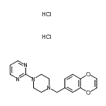 CAS#: 87787-57-3， 2-[4-(1,4-Benzodioxin-6-ylmethyl)-1-piperazinyl]pyrimidine dihydrochloride