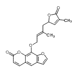 CAS#: 87838-97-9， 9-{[(2E)-3-Methyl-4-(4-methyl-5-oxo-2,5-dihydro-2-furanyl)-2-buten-1-yl]oxy}-7H-furo[3,2-g]chromen-7-one
