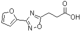 结构式 CAS# 878437-14-0, 3-[3-(2-呋喃基)-1,2,4-恶二唑-5-基]丙酸
