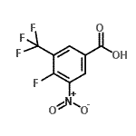 结构式 CAS# 878572-17-9, 4-氟-3-硝基-5-(三氟甲基)苯甲酸