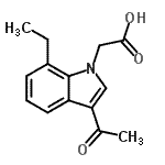structure of CAS# 878681-51-7, (3-Acetyl-7-ethyl-1H-indol-1-yl)acetic acid;(3-acetyl-7-ethyl-1H-indol-1-yl)acetic acid;(3-Acetyl-7-ethyl-indol-1-yl)-acetic acid;(3-Acetyl-7-ethyl-indol-1-yl)-aceticacid