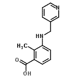 结构式 CAS# 878714-39-7, 2-甲基-3-[(3-吡啶基甲基)氨基]苯甲酸