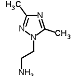 结构式 CAS# 878717-42-1, 2-(3,5-二甲基-1H-1,2,4-三唑-1-基)乙胺