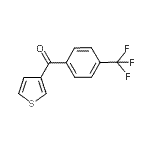 structure of CAS# 879218-18-5, 3-Thienyl[4-(trifluoromethyl)phenyl]methanone;3-(4-Trifluoromethylbenzoyl)thiophene;MFCD07699039