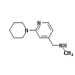 结构式 CAS# 879896-58-9, N-甲基-1-[2-(1-哌啶基)-4-吡啶基]甲胺