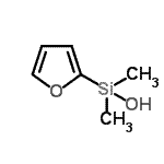 结构式 CAS# 879904-83-3, 2-呋喃基(二甲基)硅烷醇
