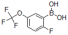 structure of CAS# 881402-22-8, B-[2-Fluoro-5-(Trifluoromethoxy)Phenyl]-Boronic Acid;2-Fluoro-5-(Trifluoromethoxy)Benzeneboronic Acid 97%;2-Fluoro-5-(Trifluoromethoxy)Benzeneboronicacid97%;2-Fluoro-5-(Trifluoromethoxy)Benzeneboronic Acid