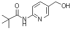structure of CAS# 882016-49-1, N-[5-(Hydroxymethyl)-2-pyridinyl]-2,2-dimethylpropanamide;N-(5-(hydroxymethyl)pyridin-2-yl)pivalamide;N-(5-Hydroxymethyl-pyridin-2-yl)-2,2-dimethyl-propionamide;MFCD08457784