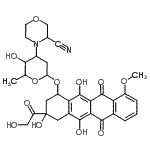 CAS#: 88254-07-3， (1S,3S)-3-Glycoloyl-3,5,12-trihydroxy-10-methoxy-6,11-dioxo-1,2,3,4,6,11-hexahydro-1-tetracenyl 3-(3-cyano-4-morpholinyl)-2,3,6-trideoxyhexopyranoside