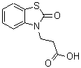 结构式 CAS# 883-50-1, 3-(2-氧代-1,3-苯并噻唑-3(2H)-基)丙酸
