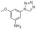 结构式 CAS# 883291-48-3, 3-甲氧基-5-(1H-四唑-1-基)苯胺
