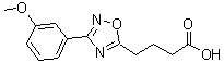 结构式 CAS# 883546-59-6, 4-[3-(3-甲氧基苯基)-1,2,4-恶二唑-5-基]丁酸