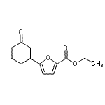 structure of CAS# 883898-17-7, Ethyl 5-(3-oxocyclohexyl)-2-furoate;Ethyl 5-(3-oxocyclohexyl)-2-furoate;MFCD03841030