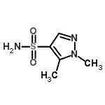 结构式 CAS# 88398-55-4, 1,5-二甲基-1H-吡唑-4-磺酰胺