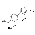 结构式 CAS# 884497-31-8, 2-氨基-4-(3,4-二甲氧基苯基)-3-噻吩甲腈