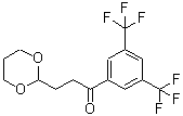 结构式 CAS# 884504-38-5, 1-[3,5-二(三氟甲基)苯基]-3-(1,3-二恶烷-2-基)-1-丙酮