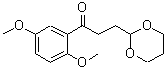 结构式 CAS# 884504-42-1, 1-(2,5-二甲氧基苯基)-3-(1,3-二恶烷-2-基)-1-丙酮