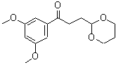 结构式 CAS# 884504-44-3, 1-(3,5-二甲氧基苯基)-3-(1,3-二恶烷-2-基)-1-丙酮
