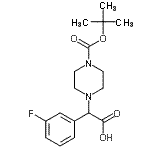 CAS#: 885272-91-3， (3-Fluorophenyl)(4-{[(2-methyl-2-propanyl)oxy]carbonyl}-1-piperazinyl)acetic acid