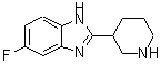 structure of CAS# 885275-03-6, 5-Fluoro-2-(3-piperidinyl)-1H-benzimidazole;1H-BENZIMIDAZOLE,6-FLUORO-2-(3-PIPERIDINYL)-;5-fluoro-2-(3-piperidyl)benzimidazole;5-fluoro-2-(piperidin-3-yl)-1H-1,3-benzodiazole