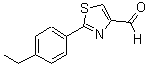结构式 CAS# 885279-27-6, 2-(4-乙基苯基)-1,3-噻唑-4-甲醛
