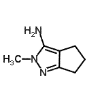 结构式 CAS# 885529-68-0, 2-甲基-2,4,5,6-四氢环戊烯并[c]吡唑-3-胺