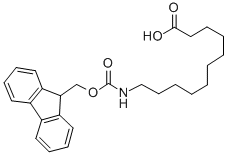 structure of CAS# 88574-07-6, Fmoc-11-Aminoundecanoic Acid;N-(9-FLUORENYLMETHYLOXYCARBONYL)-11-AMINO-UNDECANOIC ACID;NALPHA-9-Fluorenylmethoxycarbonyl-11-Aminoundecanoic Acid;N-(9-FLUORENYLMETHOXYCARBONYL)-11-AMINOUNDECANOIC ACID