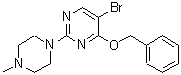 结构式 CAS# 885952-24-9, 4-(苄氧基)-5-溴-2-(4-甲基-1-哌嗪基)嘧啶