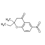 CAS 登录号：886363-62-8， 2-乙基-2-甲基-6-硝基-2,3-二氢-4H-苯并吡喃-4-酮