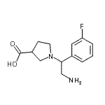 CAS#: 886363-93-5， 1-[2-Amino-1-(3-fluorophenyl)ethyl]-3-pyrrolidinecarboxylic acid