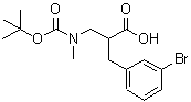 CAS#: 886364-79-0， 2-(3-Bromobenzyl)-3-(methyl{[(2-methyl-2-propanyl)oxy]carbonyl}amino)propanoic acid