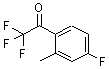 结构式 CAS# 886370-02-1, 2,2,2-三氟-1-(4-氟-2-甲基苯基)乙酮