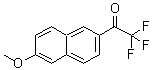 structure of CAS# 886370-42-9, 2,2,2-Trifluoro-1-(6-methoxy-2-naphthyl)ethanone;2-(6-Methoxynaphthyl) trifluoromethyl ketone;MFCD01320012