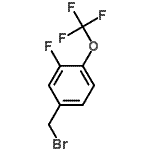结构式 CAS# 886499-04-3, 4-(溴甲基)-2-氟-1-(三氟甲氧基)苯