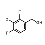 structure of CAS# 886501-09-3, (3-Chloro-2,4-difluorophenyl)methanol;(3-Chloro-2,4-difluorophenyl)methan-1-ol