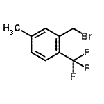 structure of CAS# 886502-86-9, 2-(Bromomethyl)-4-methyl-1-(trifluoromethyl)benzene;MFCD06660296