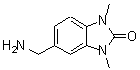 structure of CAS# 886508-53-8, 5-(Aminomethyl)-1,3-dimethyl-1,3-dihydro-2H-benzimidazol-2-one;5-(aminomethyl)-1,3-dimethyl-3-hydrobenzimidazol-2-one;5-Aminomethyl-1,3-dimethyl-1,3-dihydro-benzoimidaz;5-AMINOMETHYL-1,3-DIMETHYL-1,3-DIHYDRO-BENZOIMIDAZOL-2-ONE