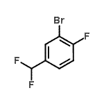 structure of CAS# 886509-99-5, 2-Bromo-4-(difluoromethyl)-1-fluorobenzene;1-Bromo-5-(difluoromethyl)-2-fluorobenzene;1-Bromo-5-difluoromethyl-2-fluorobenzene;MFCD08276255