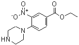 结构式 CAS# 886631-29-4, 3-硝基-4-(1-哌嗪基)苯甲酸乙酯