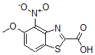 结构式 CAS# 886745-59-1, 5-甲氧基-4-硝基-2-苯并噻唑羧酸