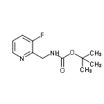structure of CAS# 886851-28-1, 2-Methyl-2-propanyl [(3-fluoro-2-pyridinyl)methyl]carbamate;(tert-butoxy)-N-[(3-fluoro(2-pyridyl))methyl]carboxamide;CARBAMIC <wbr>ACID,[(3-<wbr>FLUORO-2-<wbr>PYRIDINYL<wbr>)METHYL]-<wbr>, 1,1-DIM<wbr>ETHYLETHY<wbr>L ESTER (<wbr>9CI);MFCD08690239