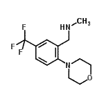 结构式 CAS# 886851-52-1, N-甲基-1-[2-(4-吗啉基)-5-(三氟甲基)苯基]甲胺