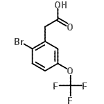 结构式 CAS# 887266-81-1, [2-溴-5-(三氟甲氧基)苯基]乙酸