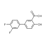 CAS 登录号：887576-75-2， 3',4'-二氟-4-羟基-3-联苯基羧酸