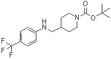 CAS#: 887582-74-3， 2-Methyl-2-propanyl 4-({[4-(trifluoromethyl)phenyl]amino}methyl)-1-piperidinecarboxylate