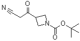 structure of CAS# 887594-13-0, 2-Methyl-2-propanyl 3-(cyanoacetyl)-1-azetidinecarboxylate;1-Azetidi<wbr>necarboxy<wbr>lic acid,<wbr> 3-(2-cya<wbr>noacetyl)<wbr>-, 1,1-di<wbr>methyleth<wbr>yl ester;1-AZETIDI<wbr>NECARBOXY<wbr>LICACID, <wbr>3-(2-CYAN<wbr>OACETYL)-<wbr>, 1,1-DIM<wbr>ETHYLETHY<wbr>L ESTER;1-Boc-3-(2-cyano-acetyl)-azetidine