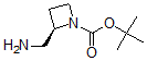 结构式 CAS# 887626-82-6, (2R)-2-(氨基甲基)-1-吖丁啶羧酸叔丁酯