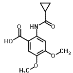 CAS#: 887922-93-2， 2-[(Cyclopropylcarbonyl)amino]-4,5-dimethoxybenzoic acid