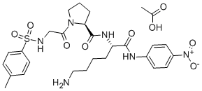 结构式 CAS# 88793-79-7, N-对甲苯磺酰基-甘氨酰-脯氨酰-赖氨酰对硝基苯胺乙酸盐